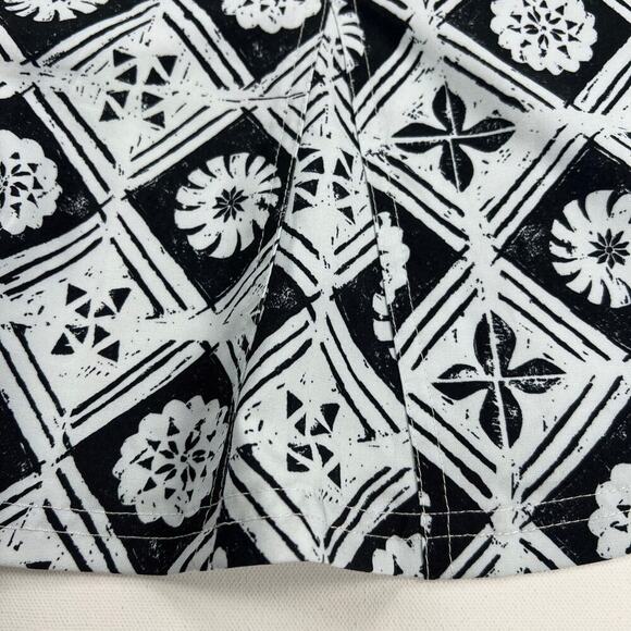 Ripskirt Hawaii Adjustable Wrap Skirt Black Botanical Print Size XL Length 2 - Picture 6 of 10